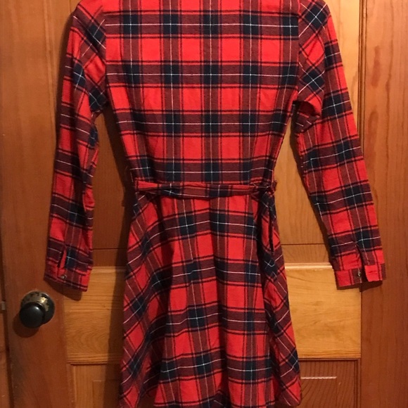 Cozy Cabin Kids Kiel James Patrick Red Plaid Santa Baby Girls Dress Size 12 - Picture 3 of 5